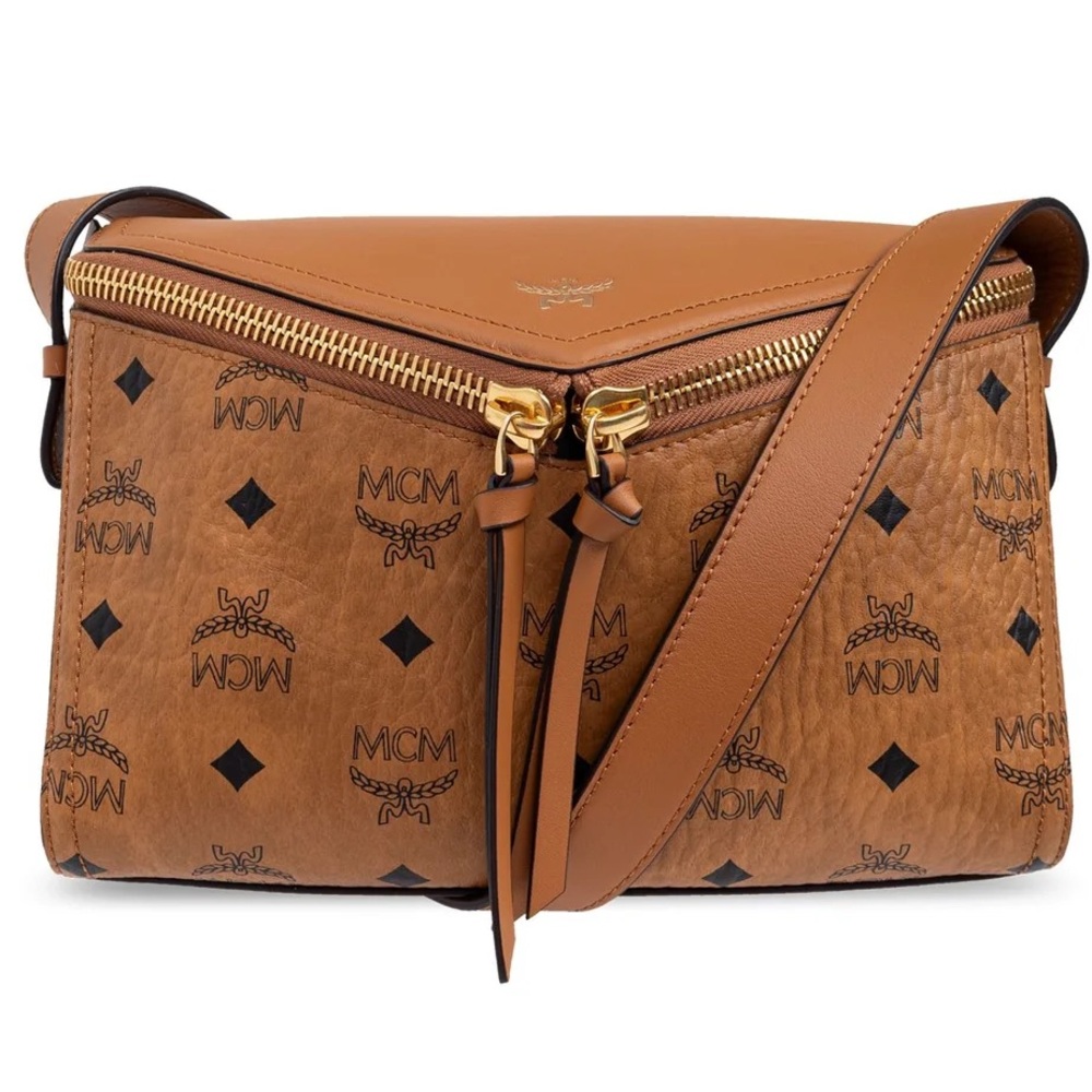 MCM Cognac Diamant 3D Shoulder Bag